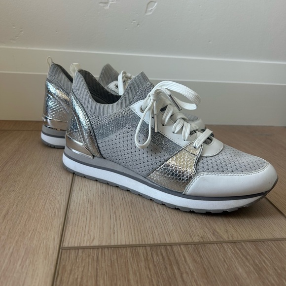 Michael Kors Metallic Silver Women's Sneakers - Picture 8 of 8